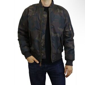 Spire by Galaxy Men's Heavyweight MA1 Bomber Dark Camouflage Jacket size XL